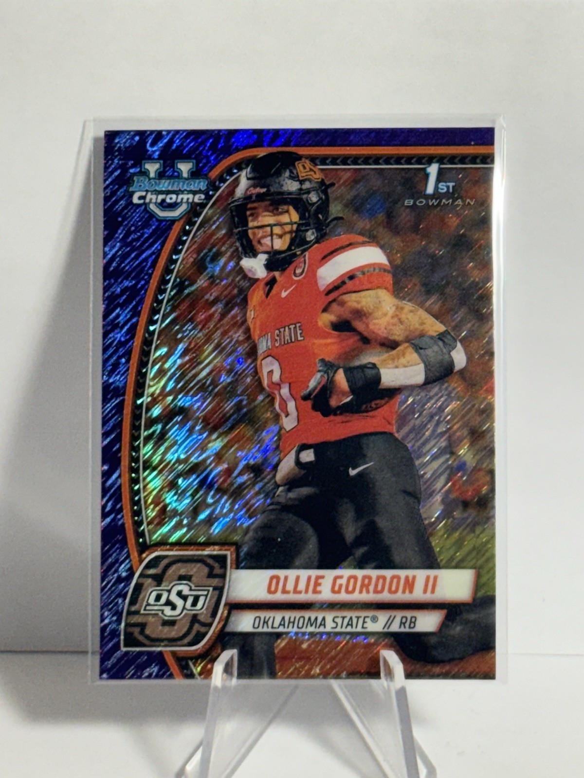 2024 Bowman U Chrome OLLIE GORDON II Purple Shimmer 1st Bowman OSU RB #197