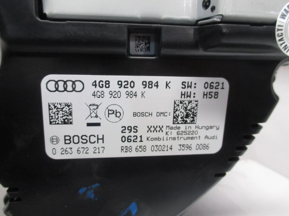Audi A7 Quattro 2014 2015 velocímetro Speedo Cluster 87 k OEM Foto 3 de 4