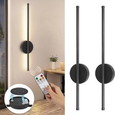 2x LED Wall Lights Wireless Wall Sconces Dimmable Magnetic Lamp Remote Control