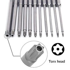 11Pcs Reach Torx Star Hex Security Bit Set Tamper Proof Screwdriver Bits-