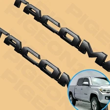 2PCS MATTE BLACK DOOR SIDE EMBLEM FOR TACOMA 2016-24 LEFT RIGHT NAMEPLATE BADGE