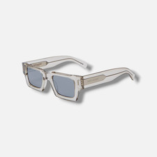 Saint Laurent Men's SL572 Clear Rectangle Acetate Sunglasses 50-22-145