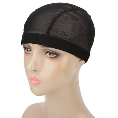 3Pcs Wig Hair Net Caps Nylon Breathable Comfortable Bouncy Black Mesh Wig Ha URS