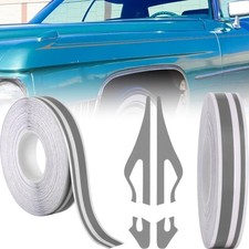 Pin Stripe Doppel-Zierstreifen Silber 10m Auto Boot Dekorstreifen Aufkleber