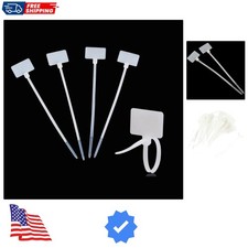 100 Pcs Write on Tags Wire Zip Ties Cable Mark Tags Nylon Power Marking Label...