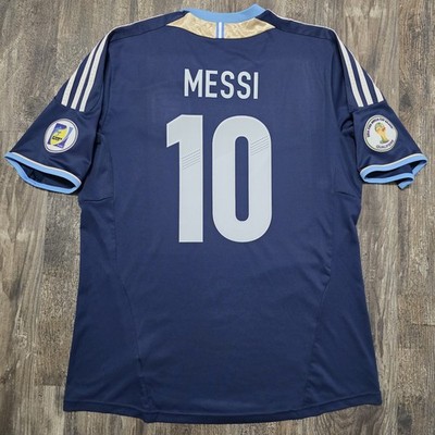 2012 Adidas Argentina Away Soccer Jersey Lionel Messi Men L
