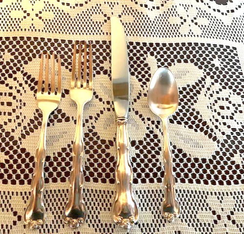 Rondo Flatware-Place Setting Antique US Sterling Silver Flatware