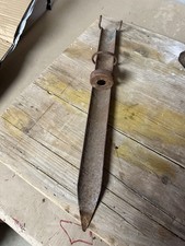 Antico candeliere ferro battuto a spiedo da muro vintage 