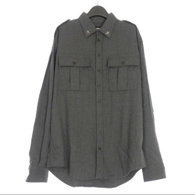 DSQUARED DSQUARED2 23AW Military Shirt Wool Long Sleeve 46 Gray S71dm0665 Used 9