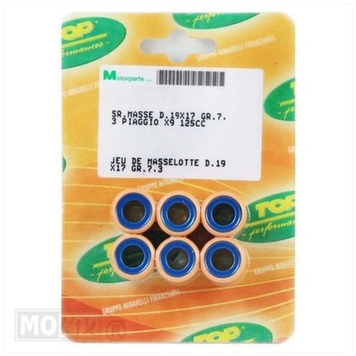 Variorollen-Set 19×17mm 7,3g (6 Stück) Variomatikrollen Rollensatz