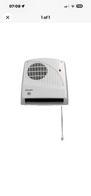 Dimplex 2kW Bad Downflow Heizlüfter Wandmontage Timer Zugschnur -FX20VE