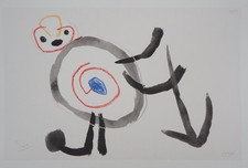 Joan Miro: Vogel Surrealistisch - Lithografie Handsigniert