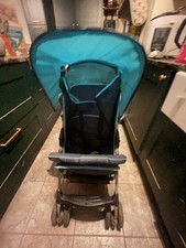 USED VERY GOOD Condition Hauck Shopper Neo II Pushchair In Teal With Rain Cover