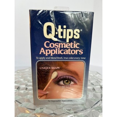 NEW Vintage Q-tips Cosmetic Applicators Unique Shape Makeup Applicator 74 Count