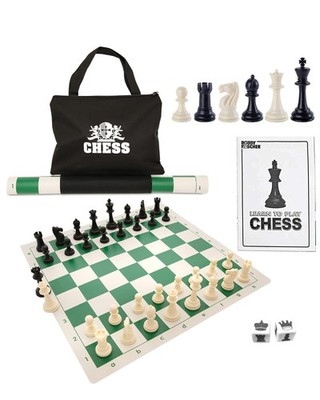 WE Games Best Value Tournament Chess Set - Includes 6 x 20 x 3 inches, Green 