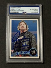 “ROWDY” RODDY PIPER 2011 TOPPS WWF SIGNED AUTOGRAPHED CARD PSA/DNA CERTIFIED