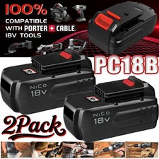 2Pack 18V 4.5Ah Replace Battery for Porter Cable PC18B 18-Volt Cordless Tools US