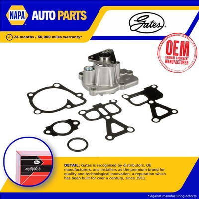 Water Pump fits MITSUBISHI LANCER Mk8 1.8 2.0 2007 on Coolant Gates 1300A082 New
