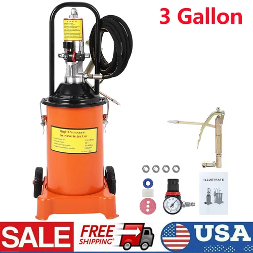 New Listing3 Gallon Grease Pump, Air Operated Grease Pump with 13 ft High Pressure Hose