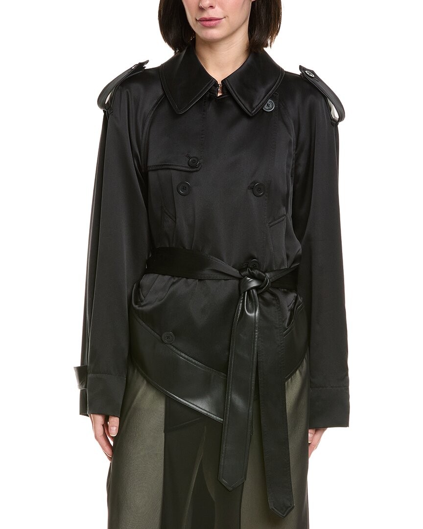 HELMUT LANG ソナーウール フロントジッパー ロングコート Helmut Lang Scarf Silk Trench Coat Women's | eBay