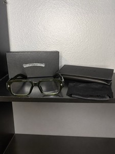 Chrome Hearts Green Full Rim Plastic Eyeglass Frames w/ Case & Cloth