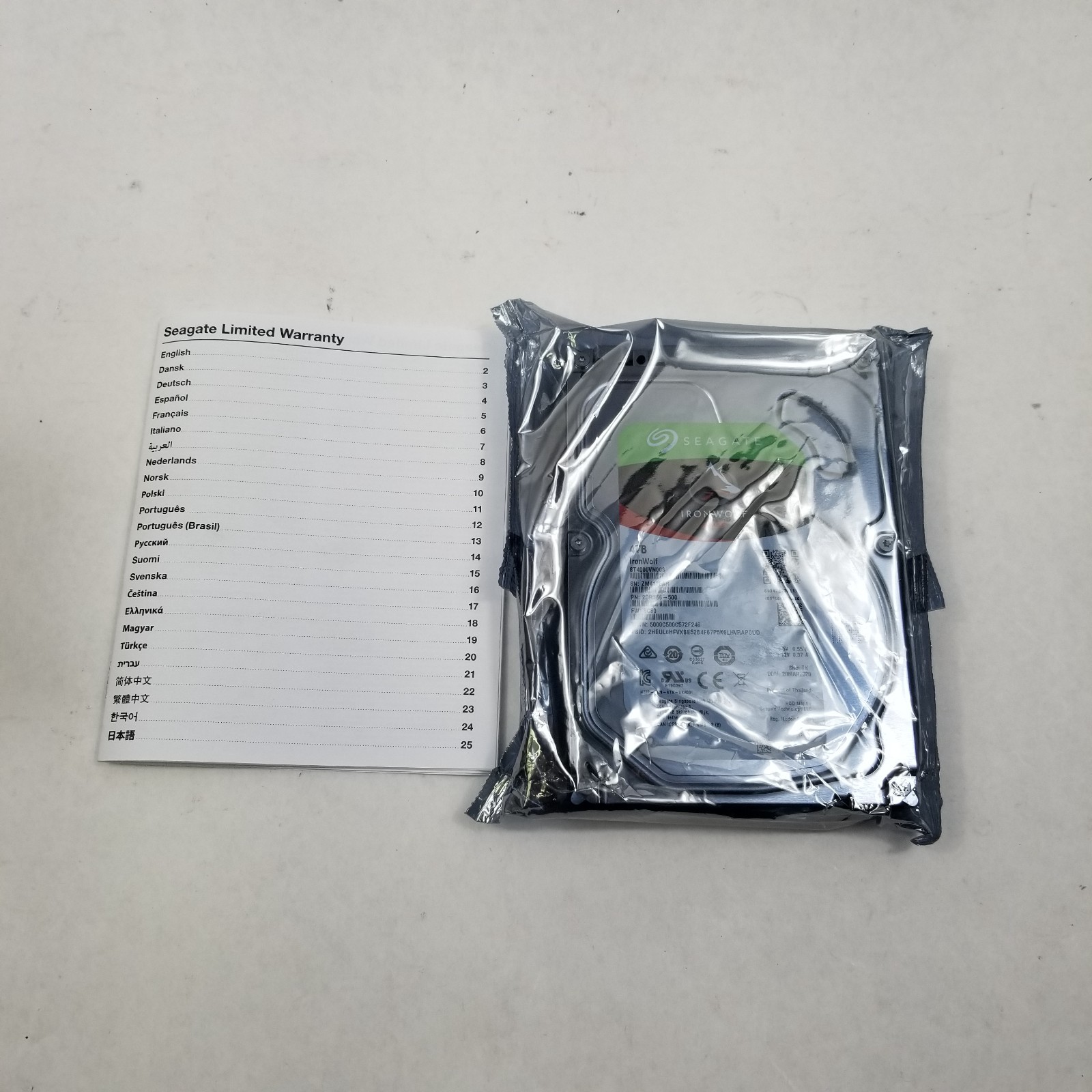 Seagate IronWolf NAS 4TB Internal Hard Drive 5900RPM 3.5" (ST4000VN008)