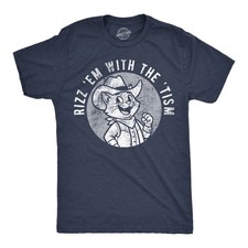 Mens Funny T Shirts Rizz'Em With The Tism Sarcastic Graphic Novelty Tee For Men