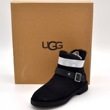 UGG Womens Romely Short Buckle Mini Boots | Black | 1132993-BLK | Authentic New