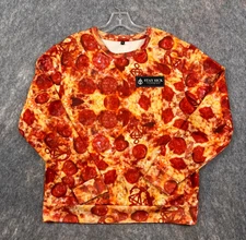 Stay Sick Sweatshirt Men M Red Pizza Pepperoni Cheese Hip Hop Gamer Junk Food