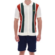 Image of SUPERDRY MONTELL KNIT POLO SHIRT GARDENIA/MARITIME