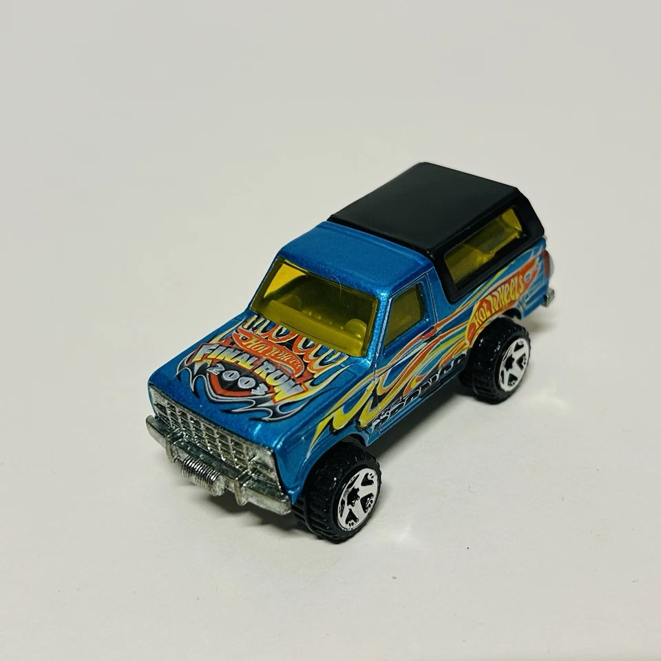 2003 Hot Wheels Final Run Series '79 Ford Bronco Blue 1/64 Truck New Loose 4x4 - Image 3 of 4