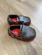 Elmo Faux Leather Size 2 Brown Red Shoes Sesame Street