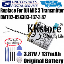 3.87V/137mAh Original Battery For DJI MIC 3 Transmitter DMT02-BSX303-137-3.87