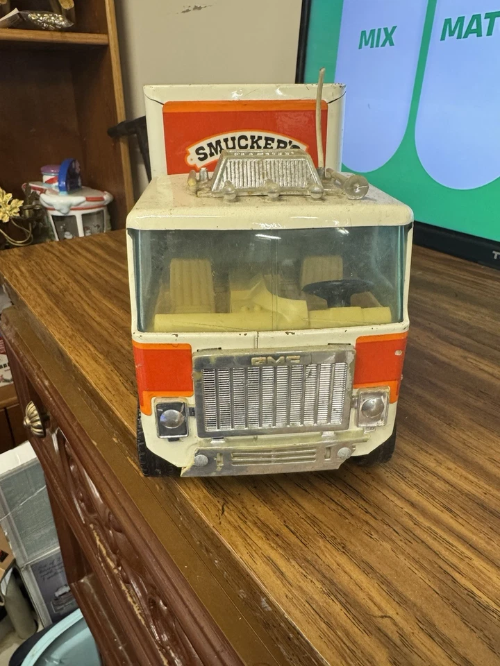 Remolque de camión Smucker's GMC de acero prensado Nylint de colección de 18 ruedas semi no911-N Foto 3 de 4