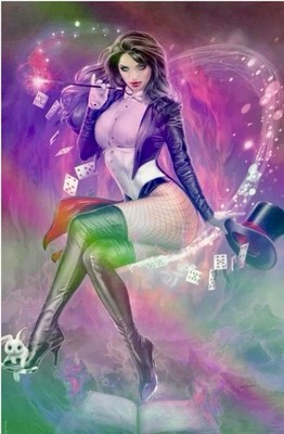 KNIGHT TERRORS ZATANNA #1 NATALI SANDERS EXCLUSIVE FOIL VIRGIN VARIANT 2023  