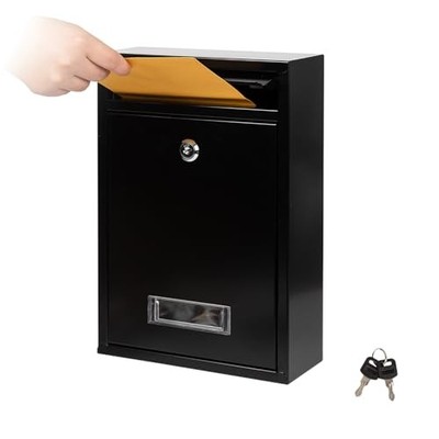 Wall Mount Mailboxes for Outside with Key Lock,  Galvanized Steel Locking 