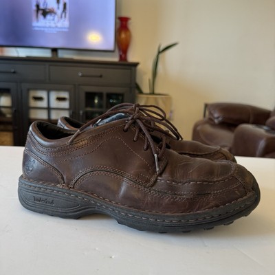Timberland Men\'s Shoe Size 8.5 Dark Brown Leather Oxford Laceup Brogues Y2K VTG Timberland West Haven Waterproof Oxford Dark Brown Lace Up  main image 4