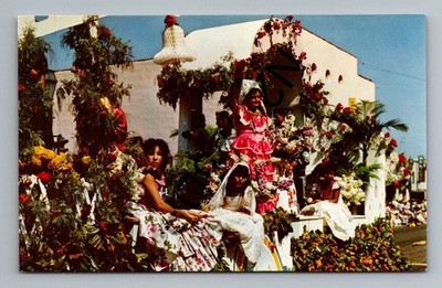 Santa Barbara CA Old Spanish Days Fiesta Parade Float Mike Roberts Postcard