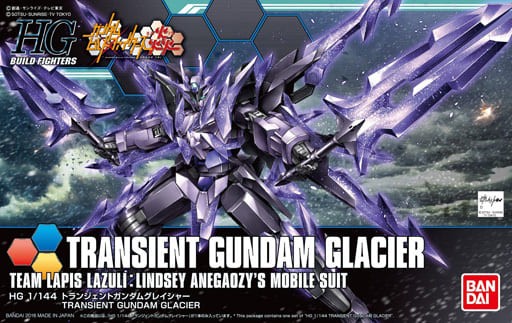 Glaciar Gundam transitorio 1/144 HGBF "Gundam Build Fighters Flame Try"