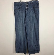Le Jean De Marithe Francois Girbaud 100 Cotton Baggy Mens Size 42 Blue Denim