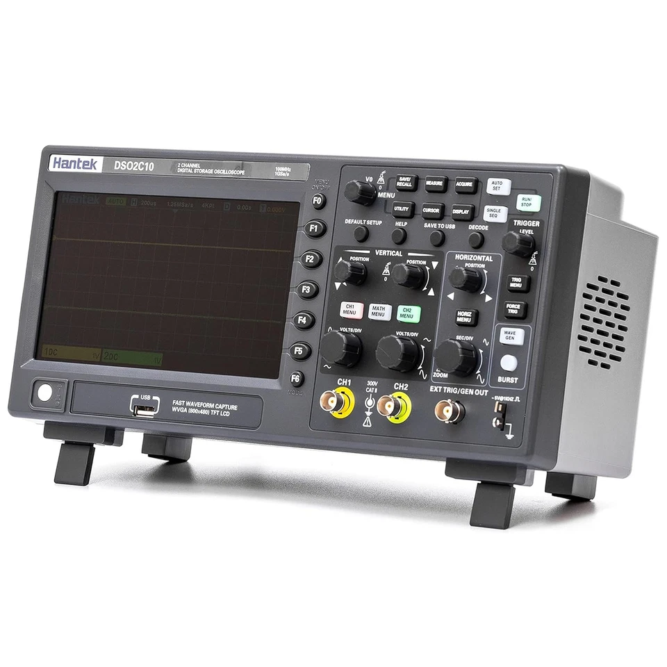 Hantek DSO2C10 Digital Storage Oscilloscope 100MHz Bandwidth 2CH 1GSa/s 8M - Image 3 of 4