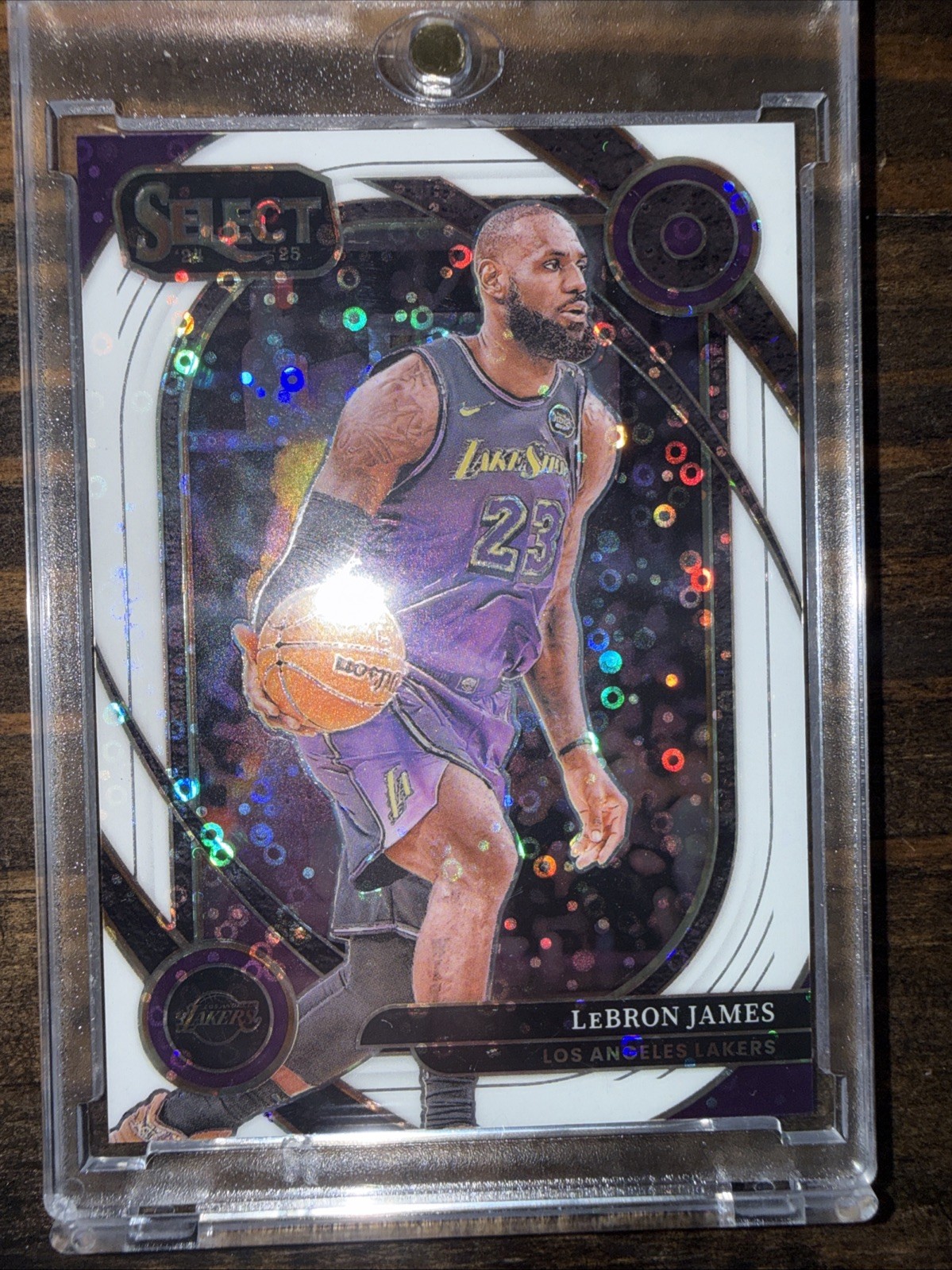 2024-25 Panini Select - Courtside LeBron James #241 White Disco Prizm /75