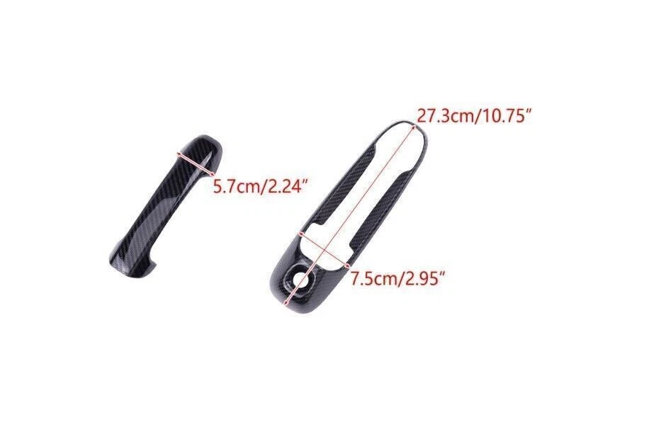 8x Cubierta de manija de puerta ABS de fibra de carbono apta para Jeep Grand Cherokee WJ 2002-2008 Foto 2 de 4
