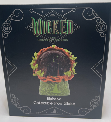 Universal Studios Wicked Complete Set of 3 Snow Globes Elphaba