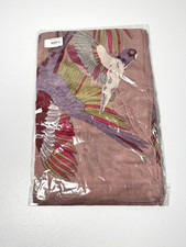 Pink Parrot Chiffon Scarf Sheer Lightweight Statement Fashion Accessory Bird