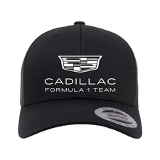 Cadillac F1 Team Logo Trucker Retro Hat Cap Adjustable