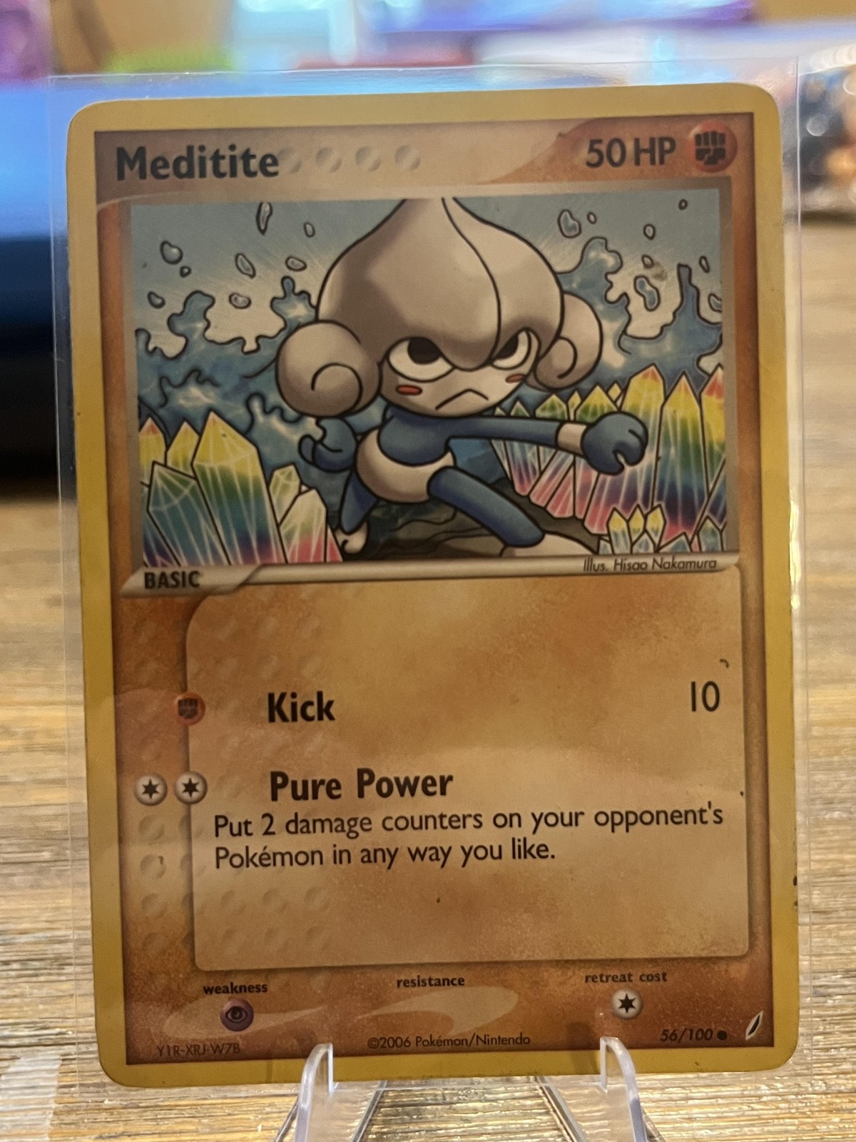 Pokemon TCG Meditite 56/100 Regular Fighting HP50 Moderately Played Card English