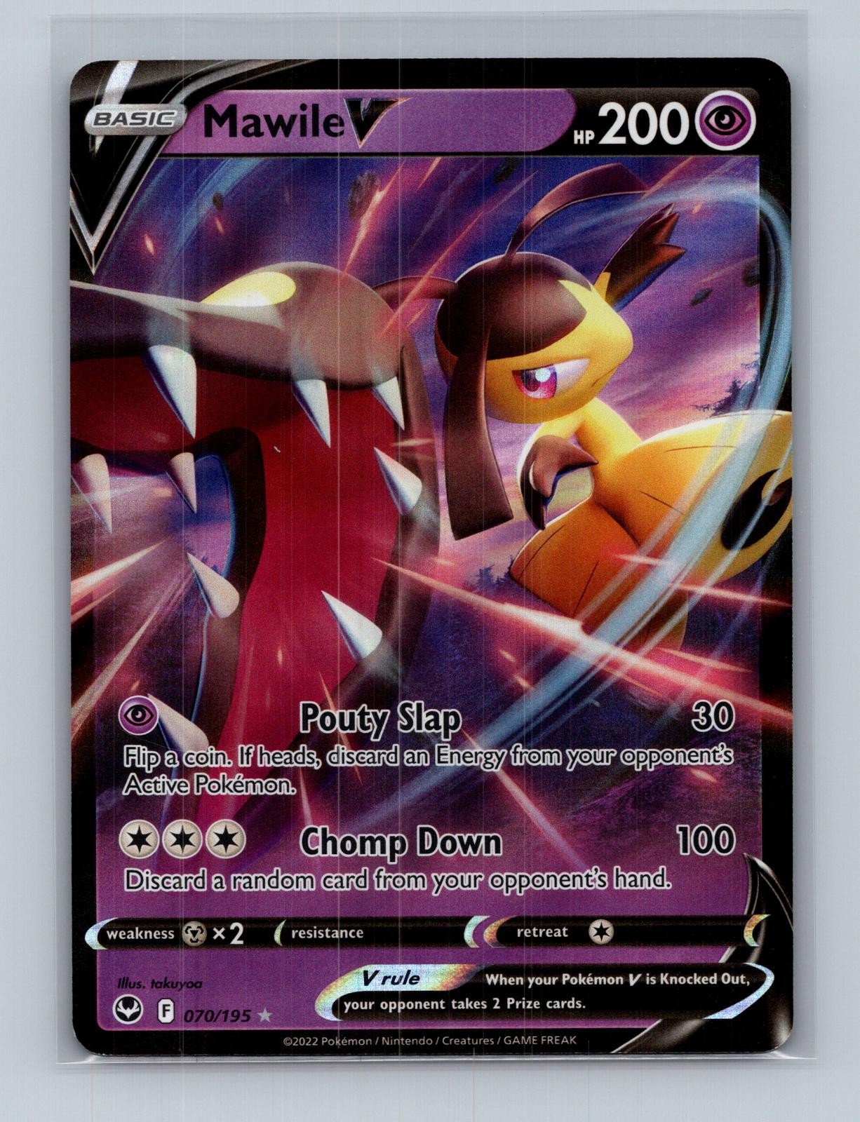 Mawile V 070/195 Holo Ultra Rare Silver Tempest Pokemon Near Mint