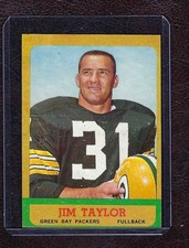 1963 Topps Football Card #87 Jim Taylor, Green Bay Packers, HOF, EX-MT!