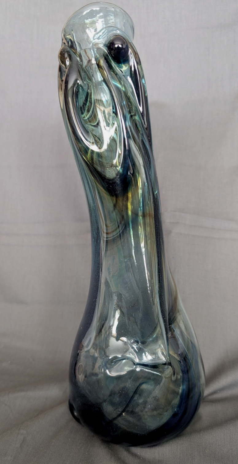 Glass Art Vase Signed Bramhall 7/12/71 Peter "Paedra" Bramhall